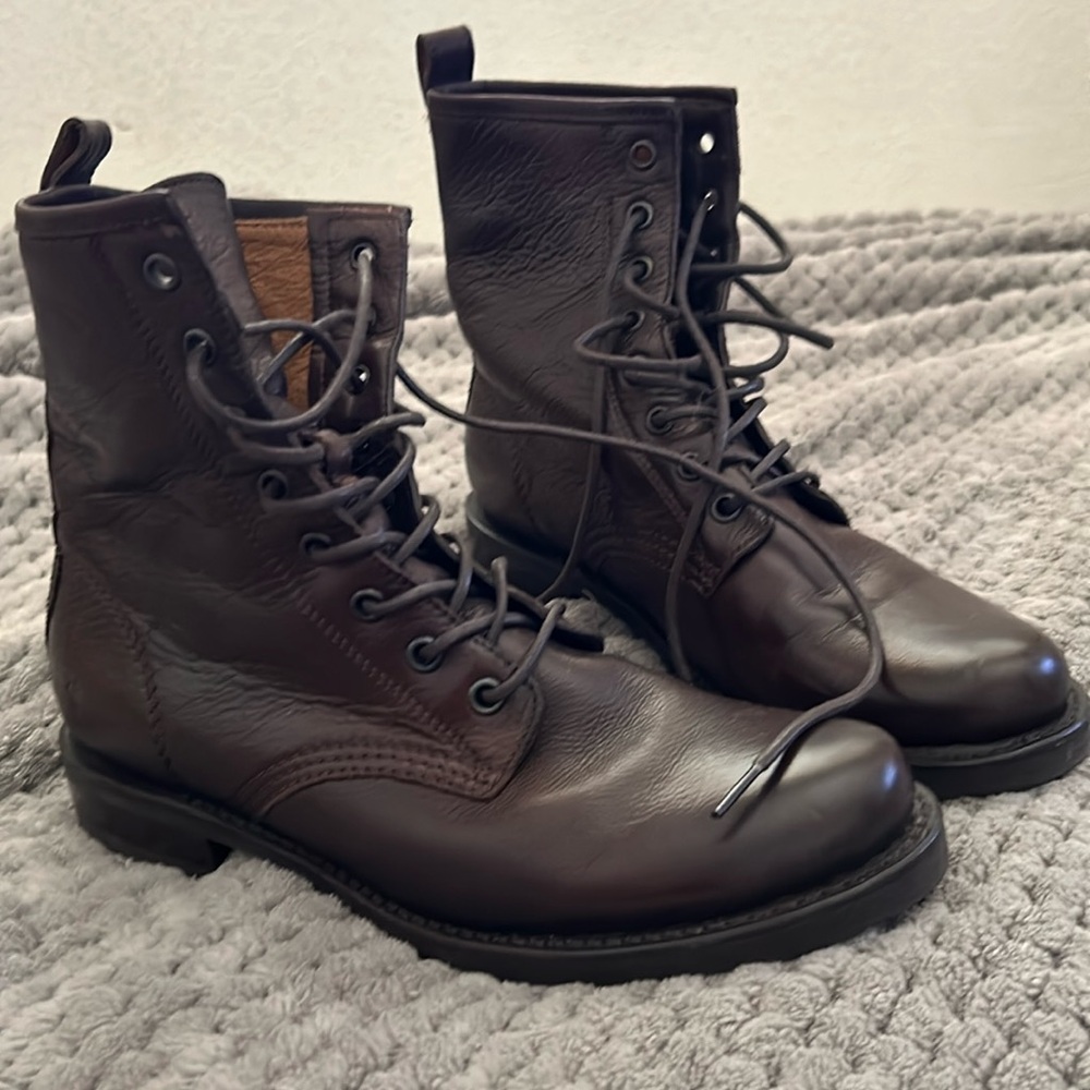 Frye Veronica Combat Boots (worn twice)